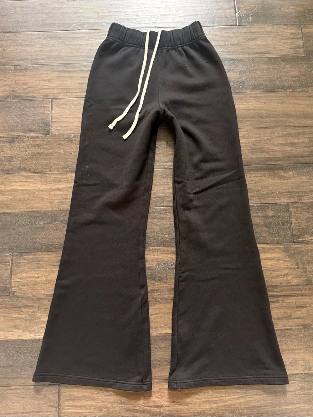 LES TIEN Best-Selling Heavy-Weight Cotton Long Flare Sweatpants Sz S NWT $300!!